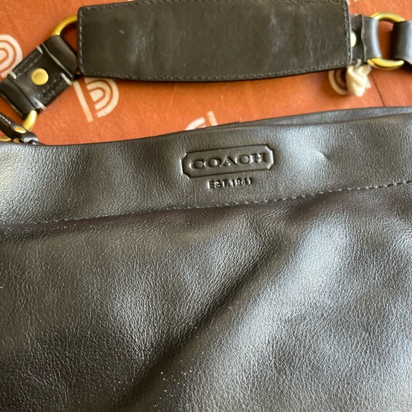 NWT Coach Black Leather Shoulder Bag - Picture 12 of 17
